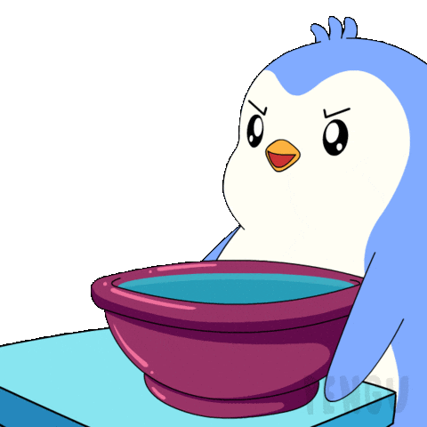 Refreshing Wake Up Sticker by Pudgy Penguins