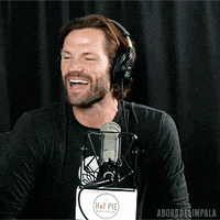 aborddelimpala laugh jared padalecki cracking up aborddelimpala GIF