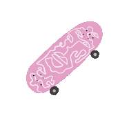 Pink Skate Sticker