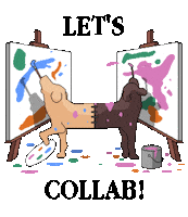 Art Collaborate Sticker by Joe Baker