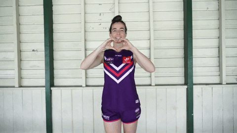 Heart Love GIF by Fremantle Dockers