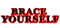 text brace yourself Sticker