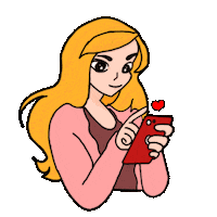 Girl Mirar Sticker