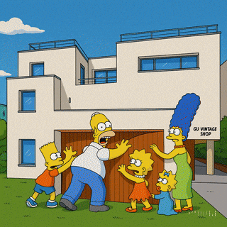 superbolee giphyupload simpsons house sitting guvs GIF
