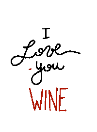 I Love You Wine Sticker