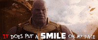 infinity war thanos smile GIF by Leroy Patterson