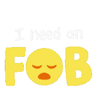 Tired Fob Sticker by Pine Cove