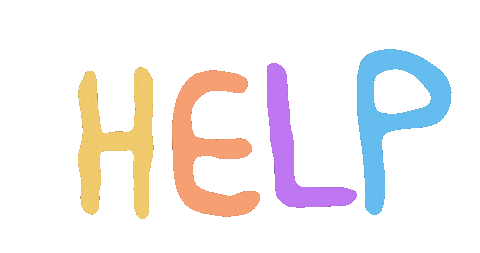 Rainbow Help Sticker