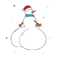 Christmas Snowman Sticker