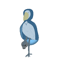 sassspice bird spooky stork necromancer Sticker