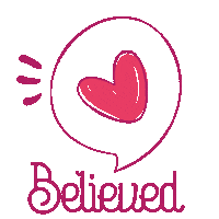 Heart Love Sticker by Believed Fashion Brand