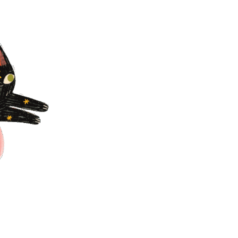 Cat Flying Sticker by LilLibros