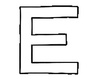 E Letter Sticker by Daniela Nachtigall