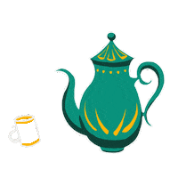 jasminekaramzadeh tea persian chai tea cup Sticker
