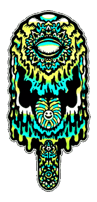 ScummyBears trippy 420 acid popsicle Sticker