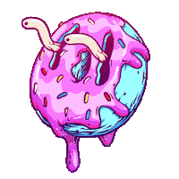 Dessert Donut Sticker by Scummy Bears