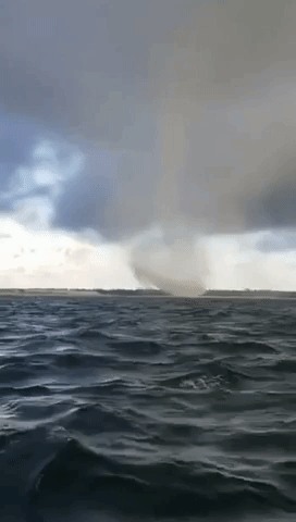 Fisherman Has Close Encounter With Waterspout