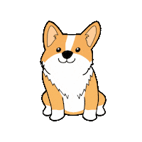Corgi Cute Dog Sticker by Petique, Inc.