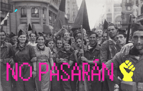 they shall not pass spanish civil war GIF by Amy Ciavolino