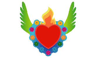 Heart Fire Sticker