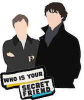 inednet friend sherlock secret gossip Sticker