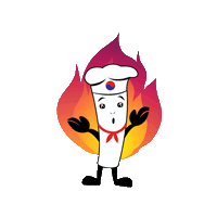 Angry Fire Sticker by MyeongDong Topokki
