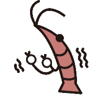 Shrimp Prawn Sticker by okushibashouten