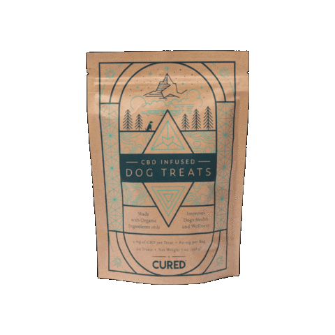 CuredNutrition giphygifmaker cbd cbd oil dog treat Sticker