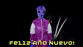 Ano Nuevo Aliens GIF by GIPHY Studios 2021