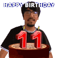 11 Years Old Happy 11Th Birthday Sticker