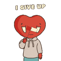 Over It I Give Up Sticker by LT3 Creations