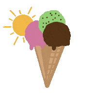 Happy Ice Cream Sticker