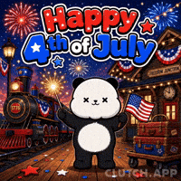 Independence Day Vintage GIF by Kanpai Pandas
