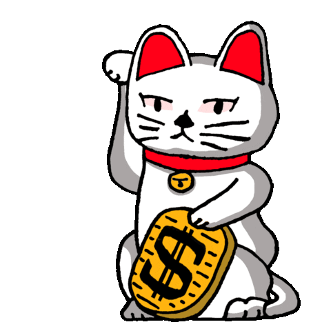 Cat Luck Sticker by Shing02