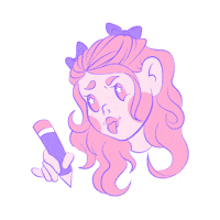 Devillyne drawing draw tongue graphic Sticker