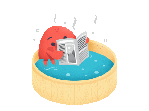 relax bubbles Sticker by Blendle