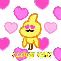 I Love You Hearts Sticker by DINOSALLY