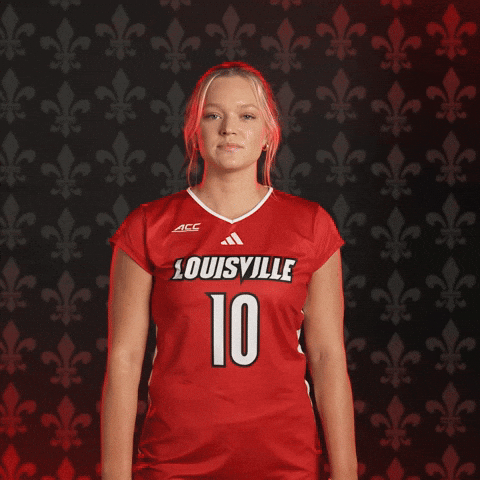 Volleyball Go Cards GIF by Louisville Cardinals
