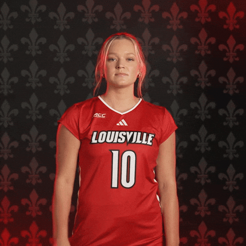 Volleyball Go Cards GIF by Louisville Cardinals