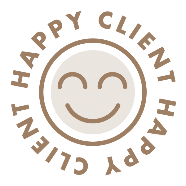 Happy Client Sticker by SUGARED + BRONZED