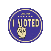 I Voted Sticker Go Dukes Sticker by James Madison University