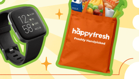 Happyfresh Supermarket Happy Fresh Top Spender Program Sportwatch Shopping Bag GIF by HappyFresh
