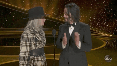 Keanu Reeves Clapping GIF by The Academy Awards