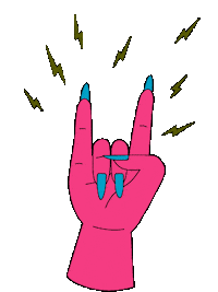 Rock And Roll Mood Sticker by Trap Bob