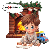 Naughty Or Nice Christmas Sticker