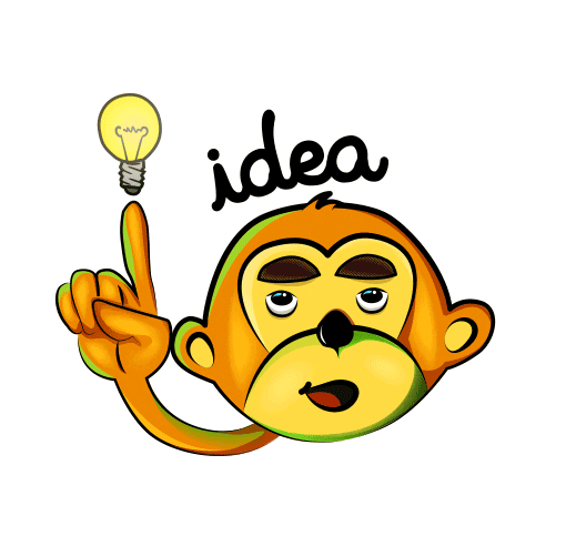 archythedoodler giphyupload monkey idea innovation Sticker