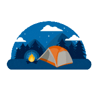 outfoxeddesign nature camping colorado hiking Sticker