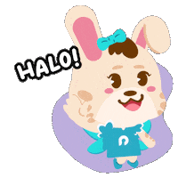 Rabbit Halo Sticker by Accurate Indonesia