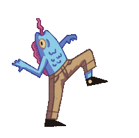 ohlieven fish stairs wanky Sticker