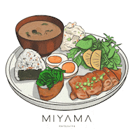miyamamelbourne miyama miyamamelbourne miyamacafe teishoku Sticker